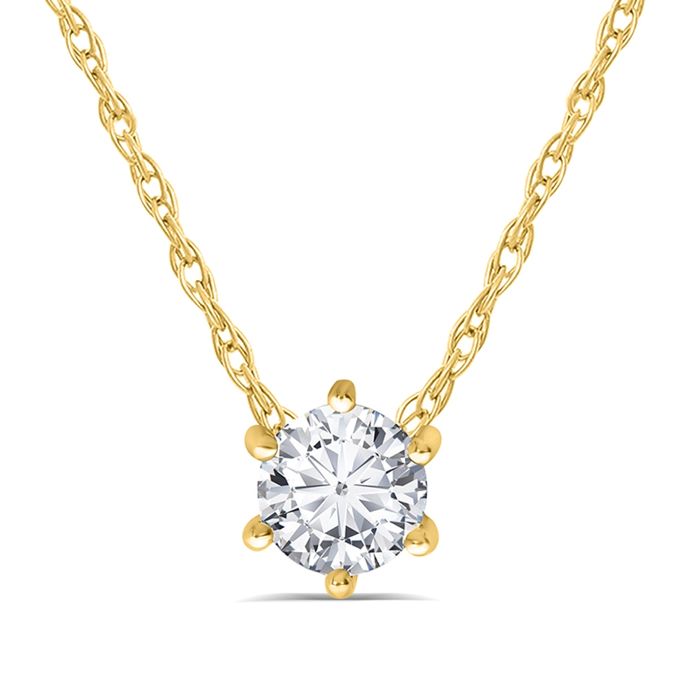Iconic Six Prong Lab Grown Diamond Solitaire Necklace (1 - 3 ct. tw.)