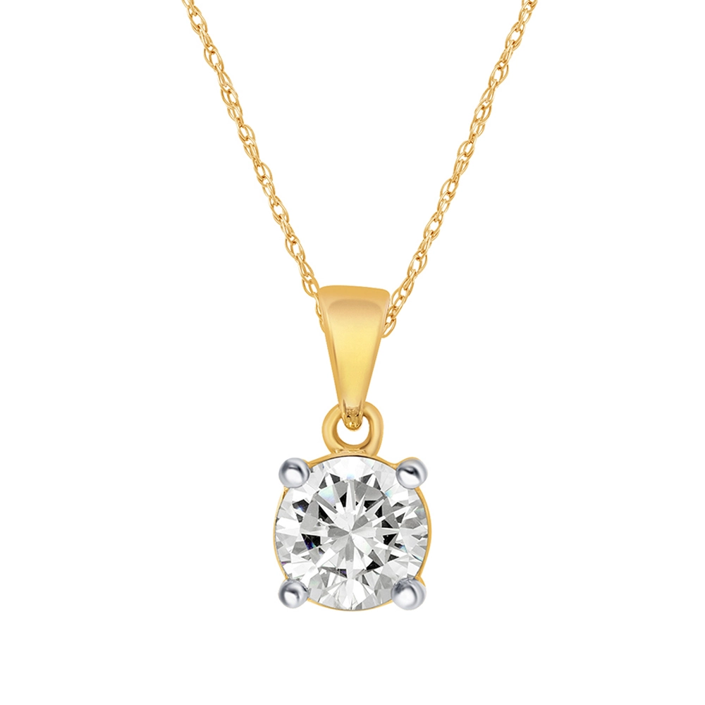 Lab Grown Solitaire 4 Prong Diamond Necklace (1/6 - 1/2 ct. tw.) | Rensi