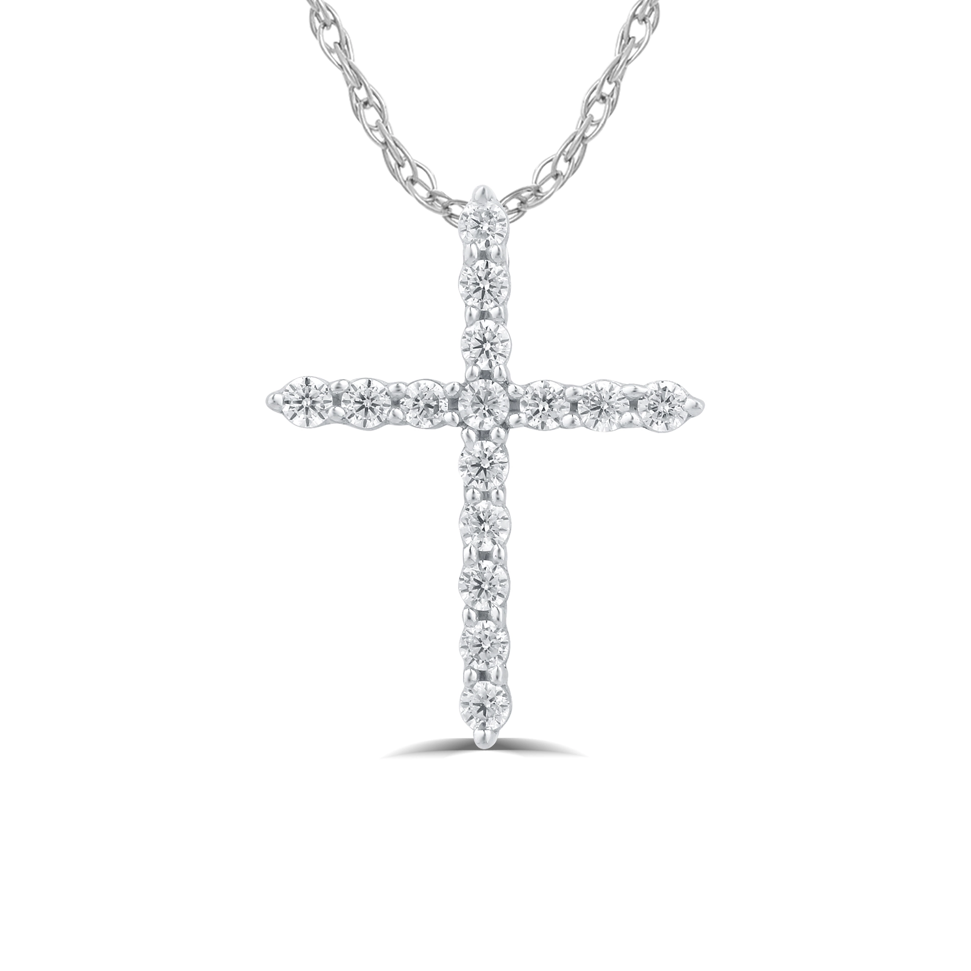 Lab Grown Diamond Cross Necklace (1/6 - 1/2 ct. tw.) | Dasi
