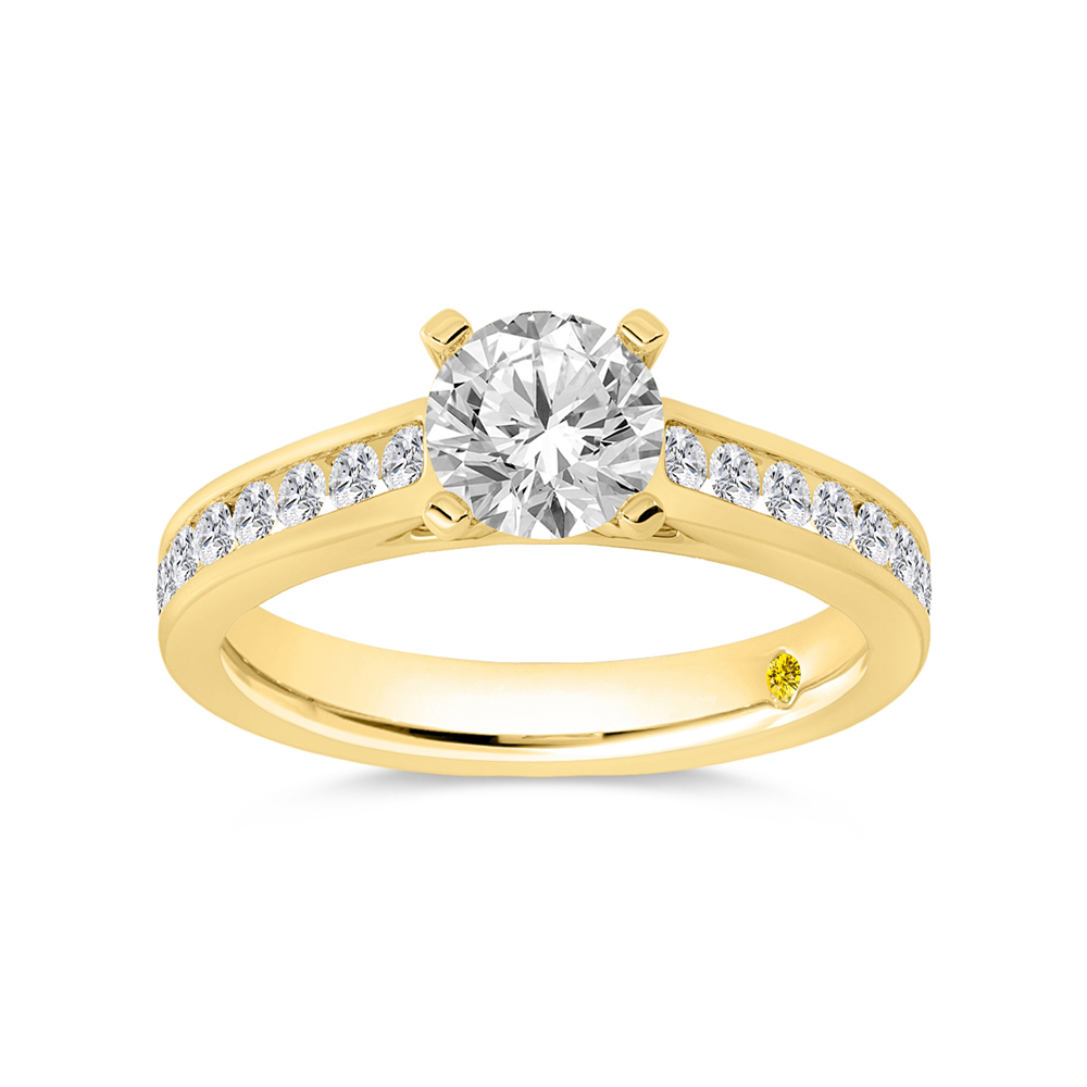 Channel Set Lab Created Diamond Engagement Ring | Shyra