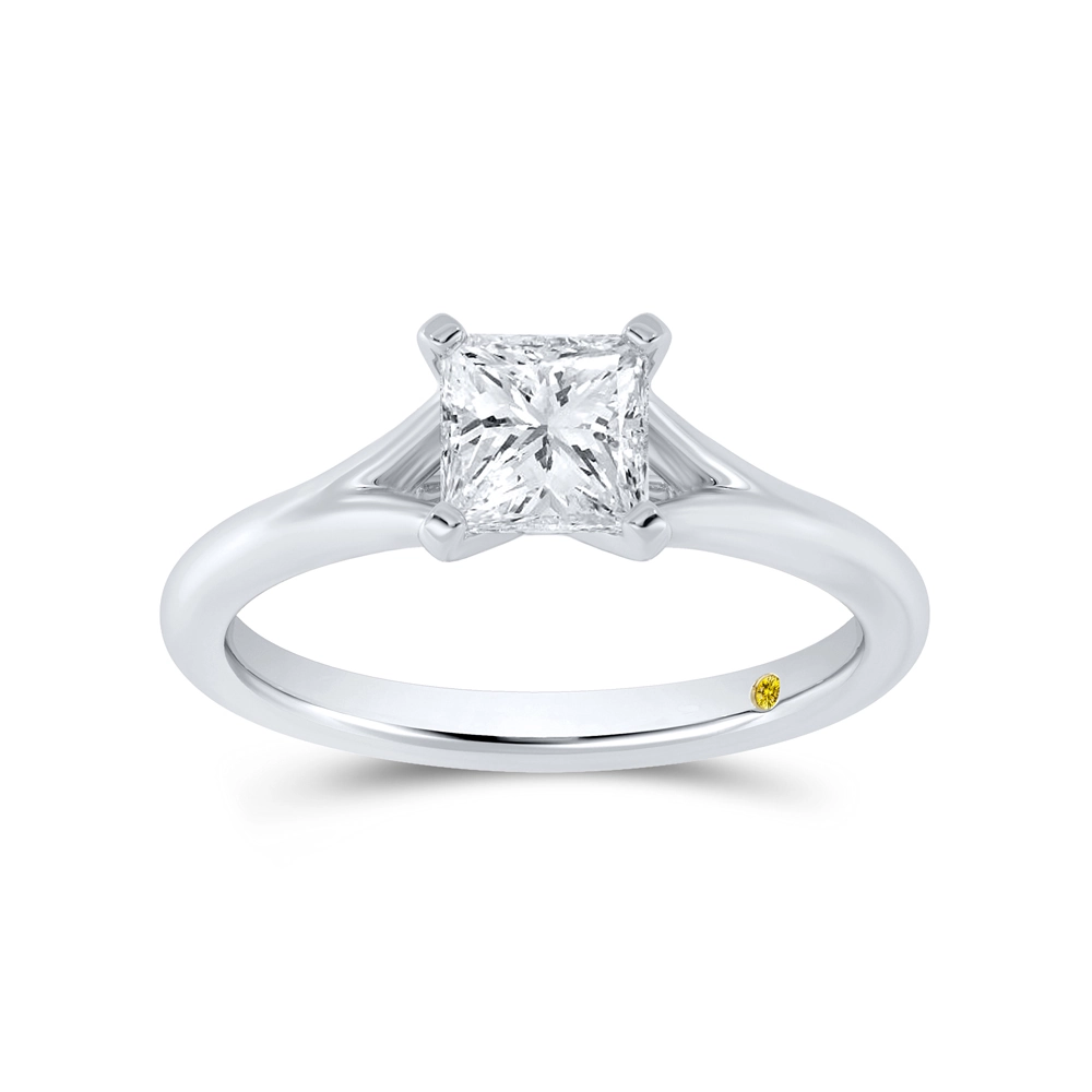 Lab Created Pear Shape Diamond Solitaire Ring