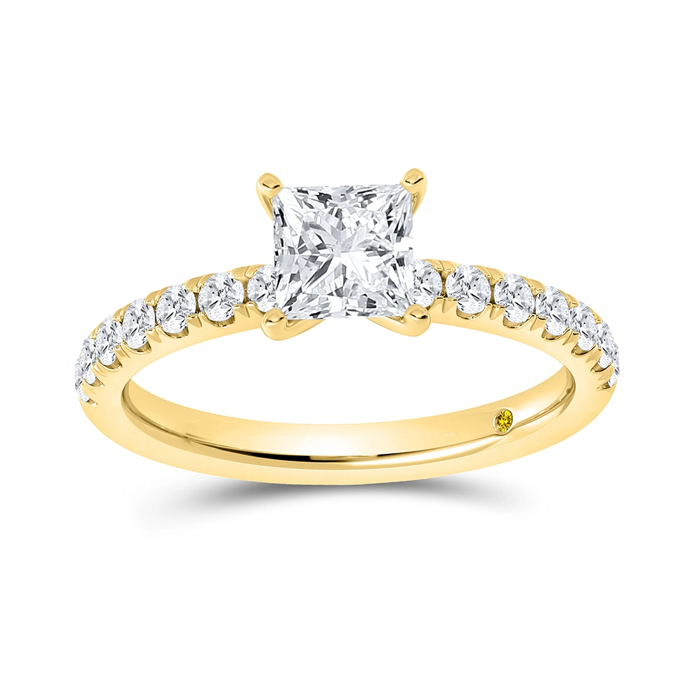 Pave Set Lab Grown Diamond Engagement Ring | Carol