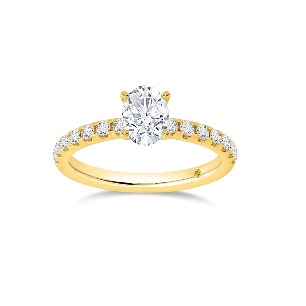 Pave Set Lab Grown Diamond Engagement Ring | Carol