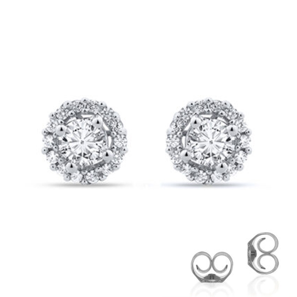 Lab Created '2 in 1' Diamond Stud Earring With Jackets (1/2 - 2 1/2 ct. tw.) | Cleo