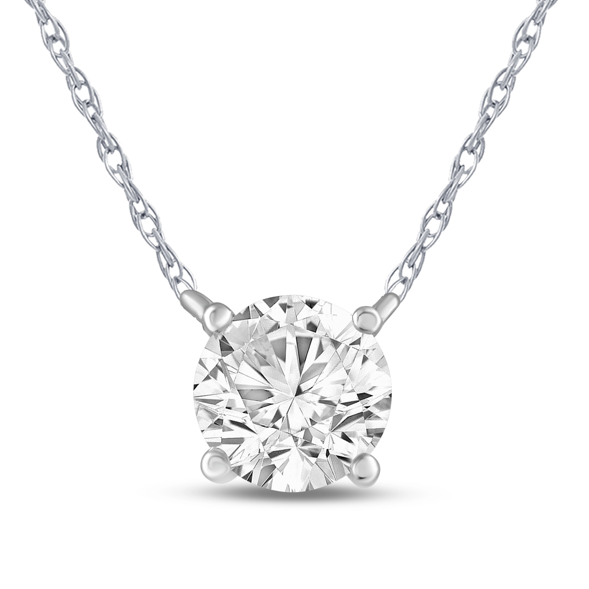 Lab Grown Diamond Solitaire Necklace (0.5 - 3 ct. tw.) | Cordelia