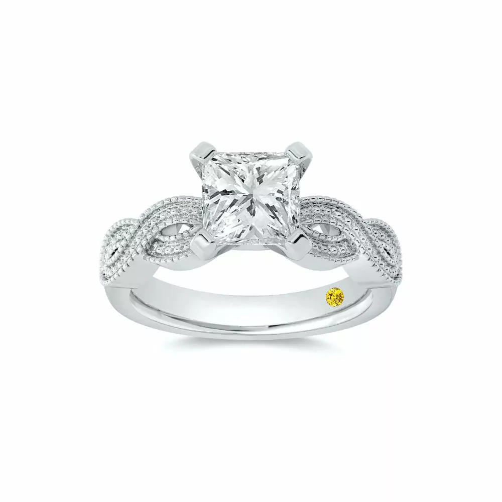 Lab Created Round Brilliant Cut Diamond Engagement Ring (1 - 3 ct. tw.) | Casy