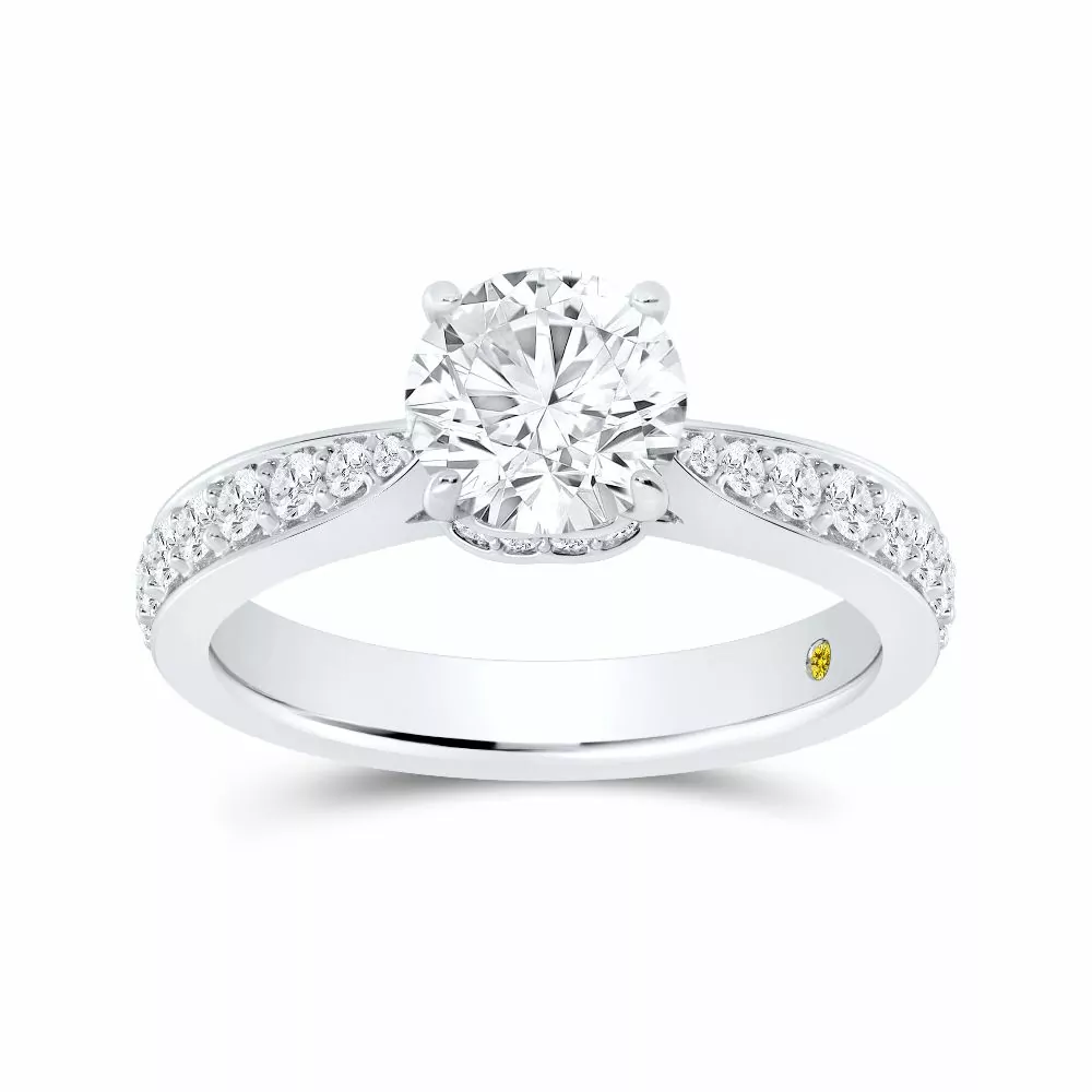 Lab Created Round Brilliant Cut Diamond Engagement Ring (1 - 3 ct. tw.) | Cira
