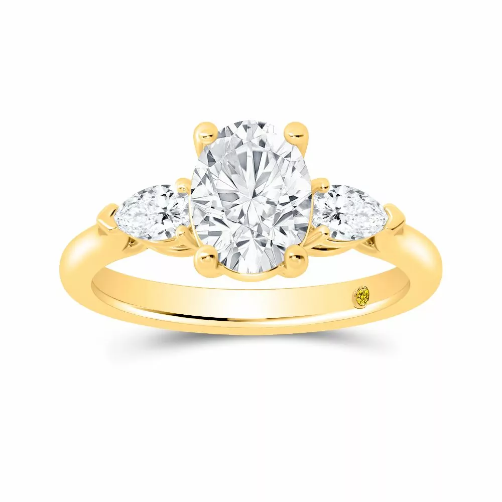 Lab Created Round Brilliant Cut Diamond Engagement Ring (1 - 3 ct. tw.) | Caye
