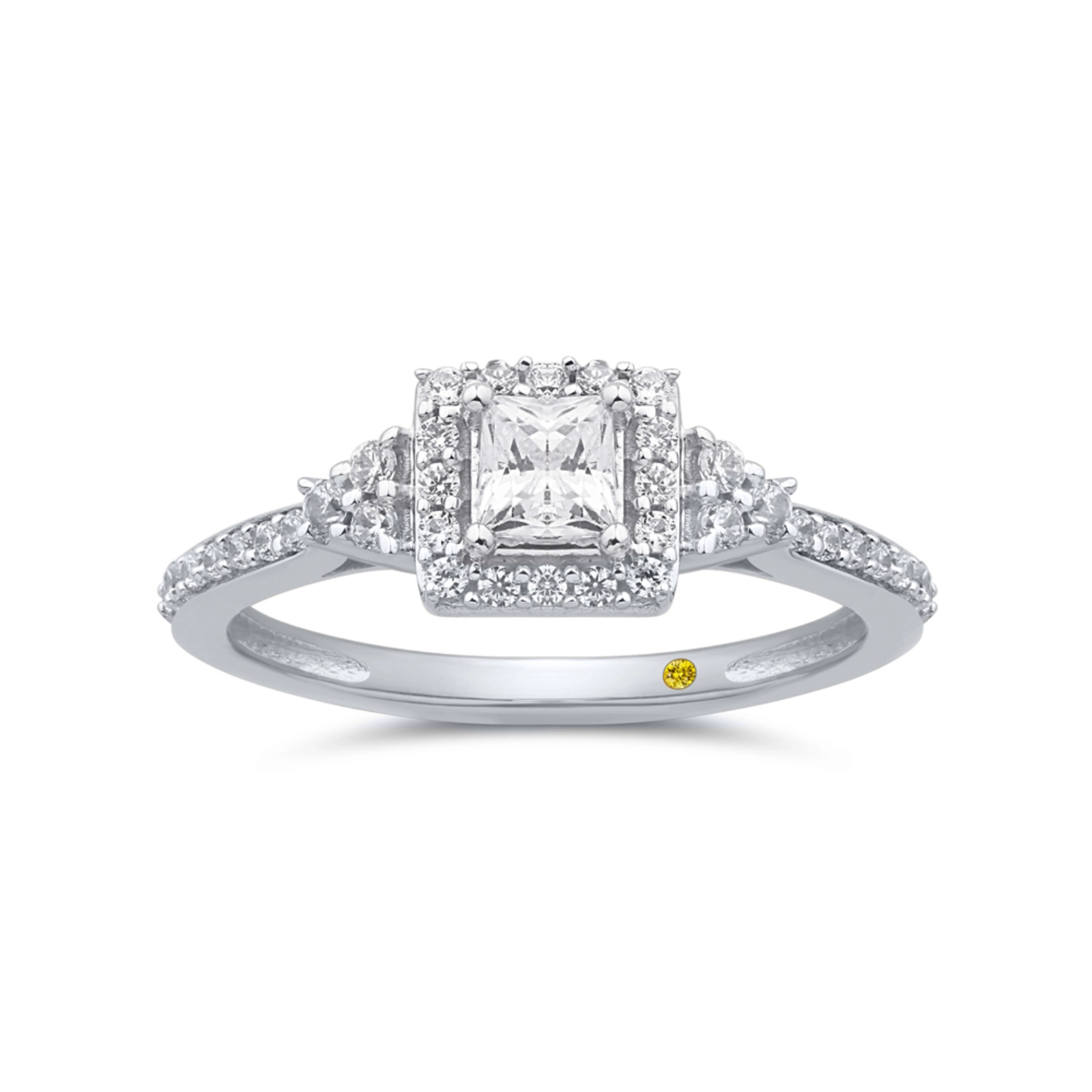 Lab Created Princess Cut Diamond Engagement Ring (3/4 ct. tw.) | Avae