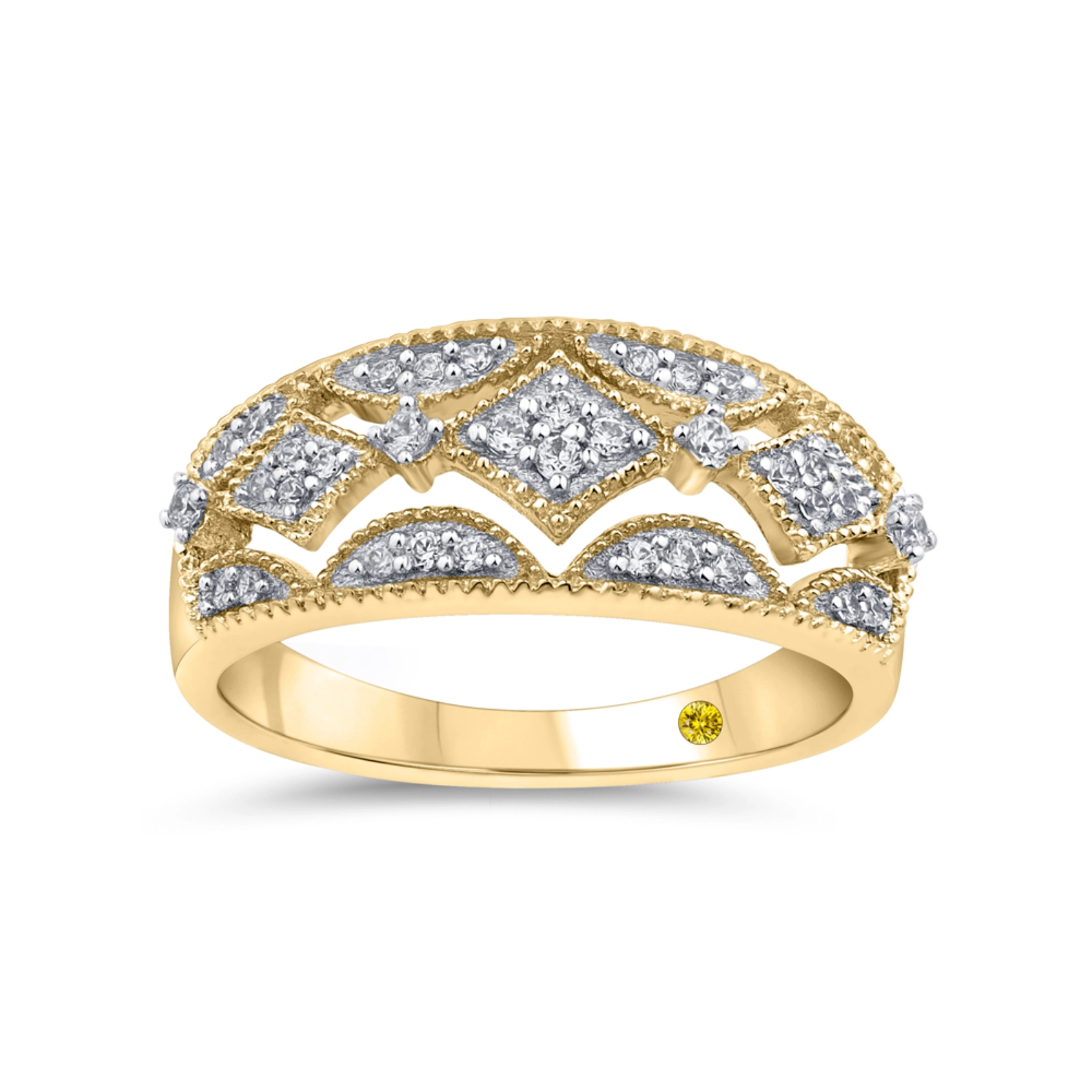 Vintage Inspired Lab Grown Diamond Band Ring (1/4 ct. tw.) | Avys