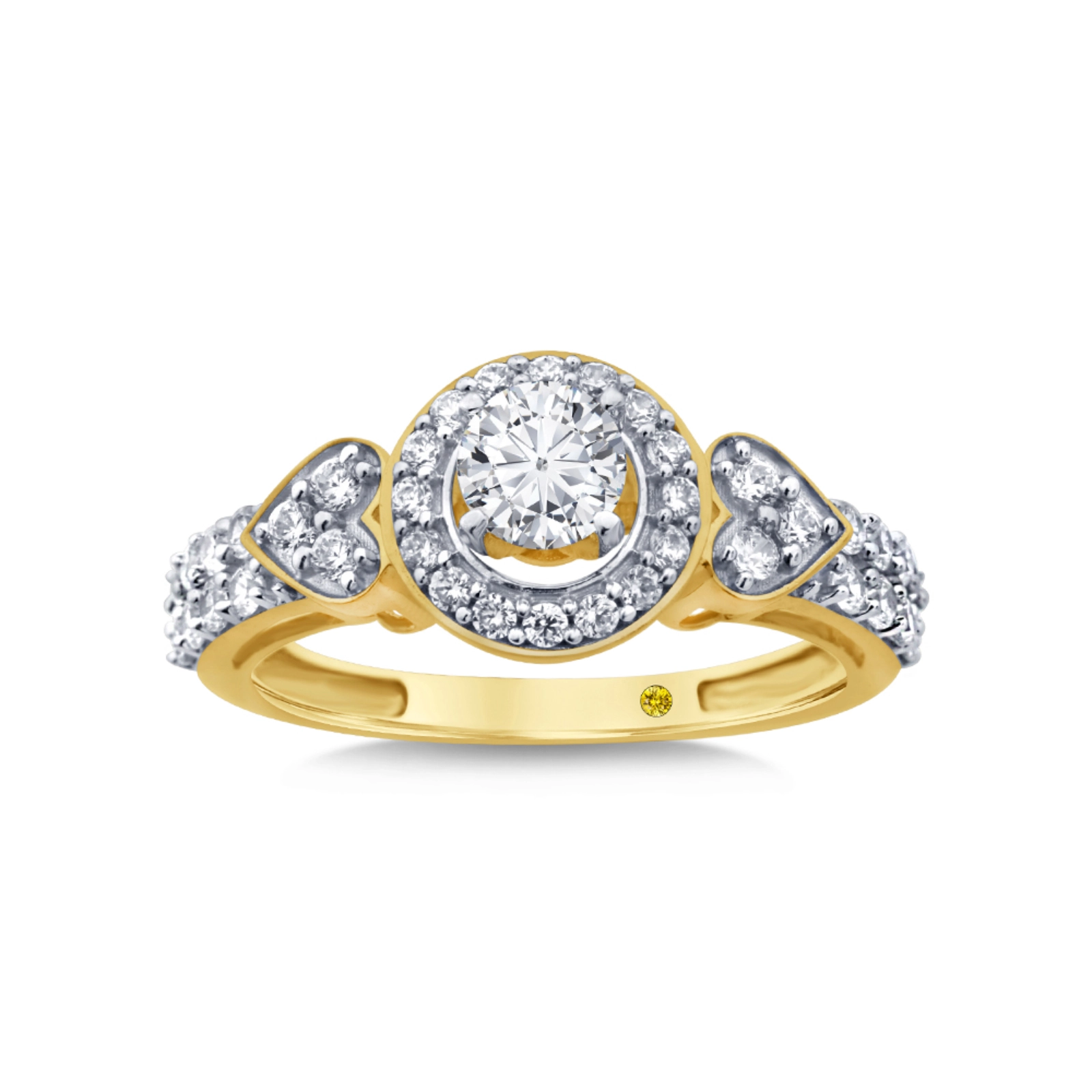 Lab Created Diamond Halo Engagement Ring | Beth