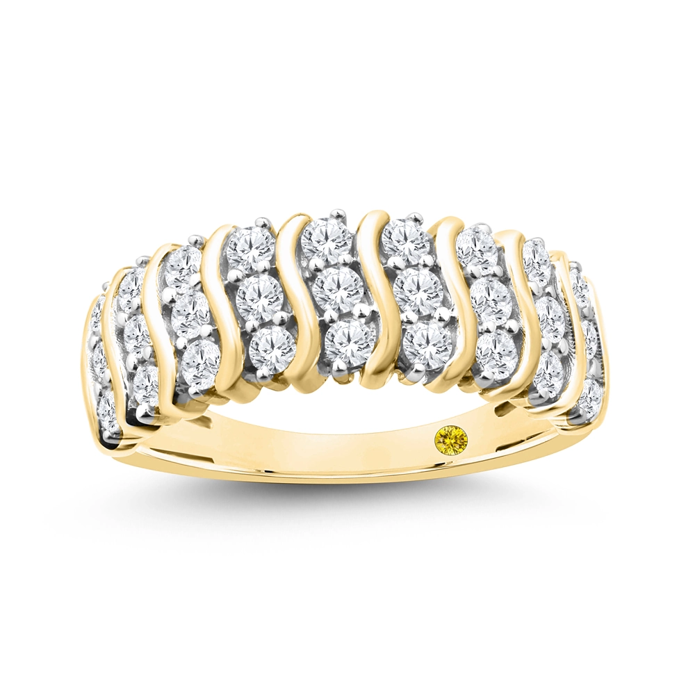 Triple Row Lab Created Anniversary Diamond Band Ring (1 ct. tw.) | Jess