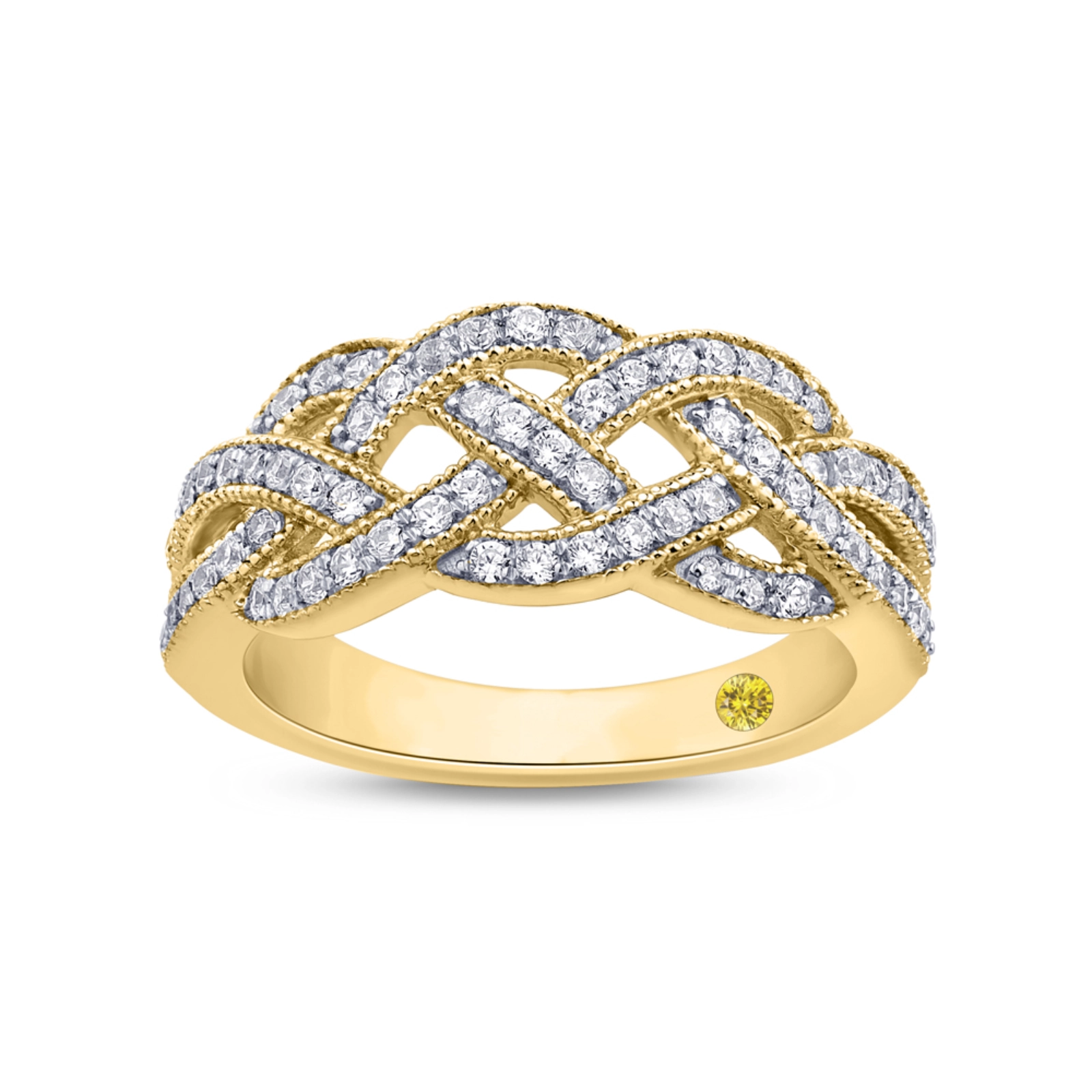 Inter Weaving Lab Grown Diamond Milgrain Ring (1/2 ct. tw.) | Jessica