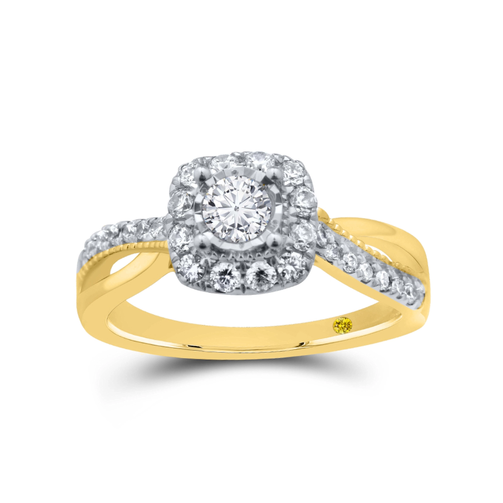Cushion Halo Lab Created Diamond Engagement Ring | Lize