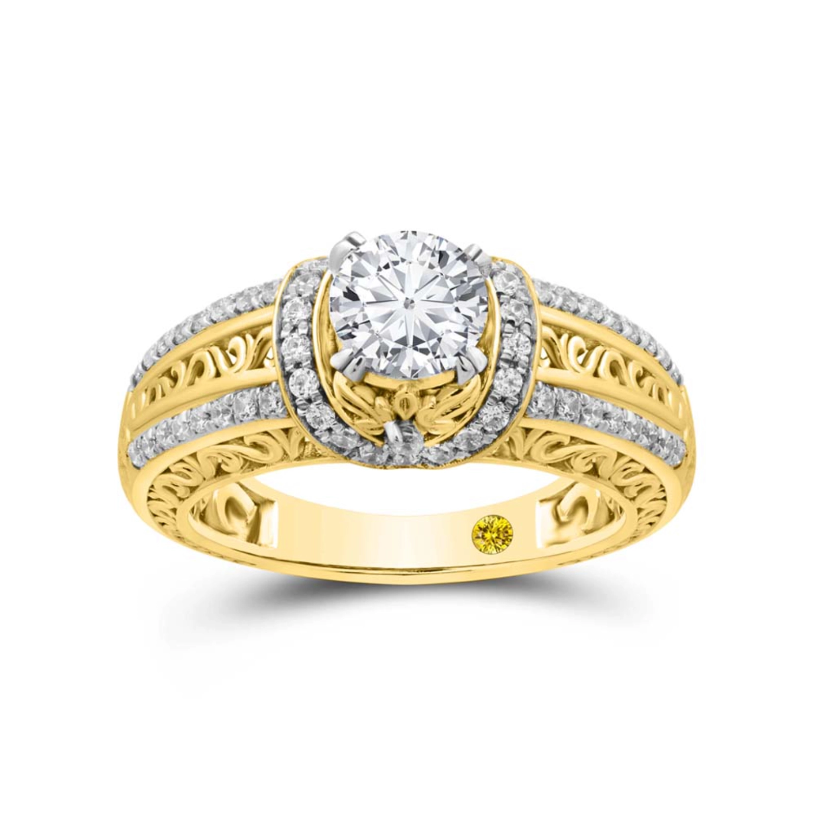 Art Deco Themed Lab Grown Diamond Ring (1 1/10 ct. tw.) | Asti