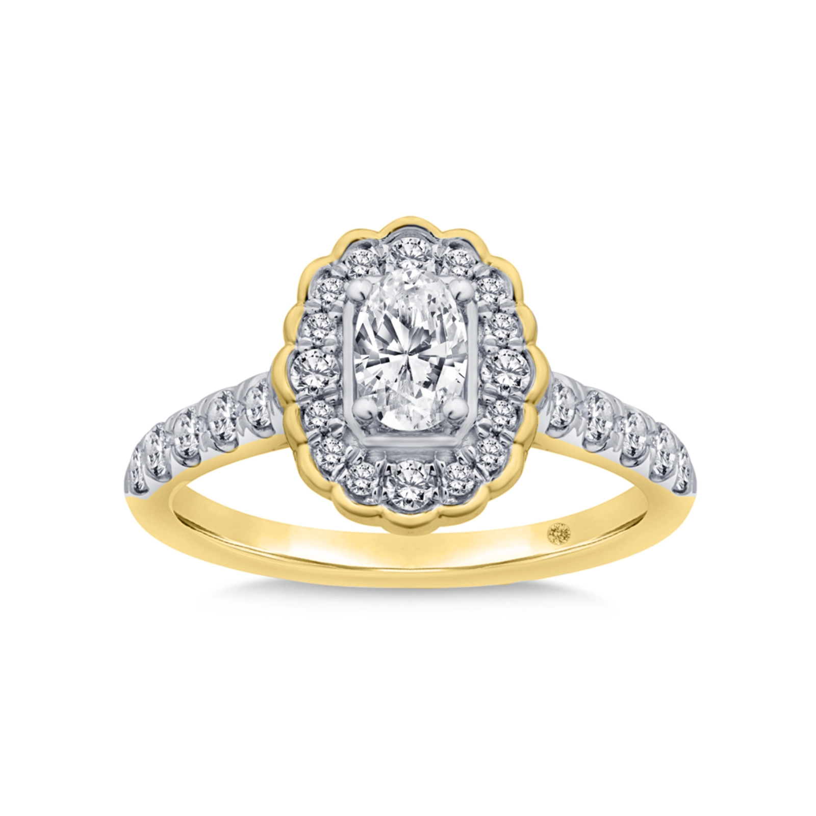 Halo Lab Created Diamond Engagement Ring | Bobi