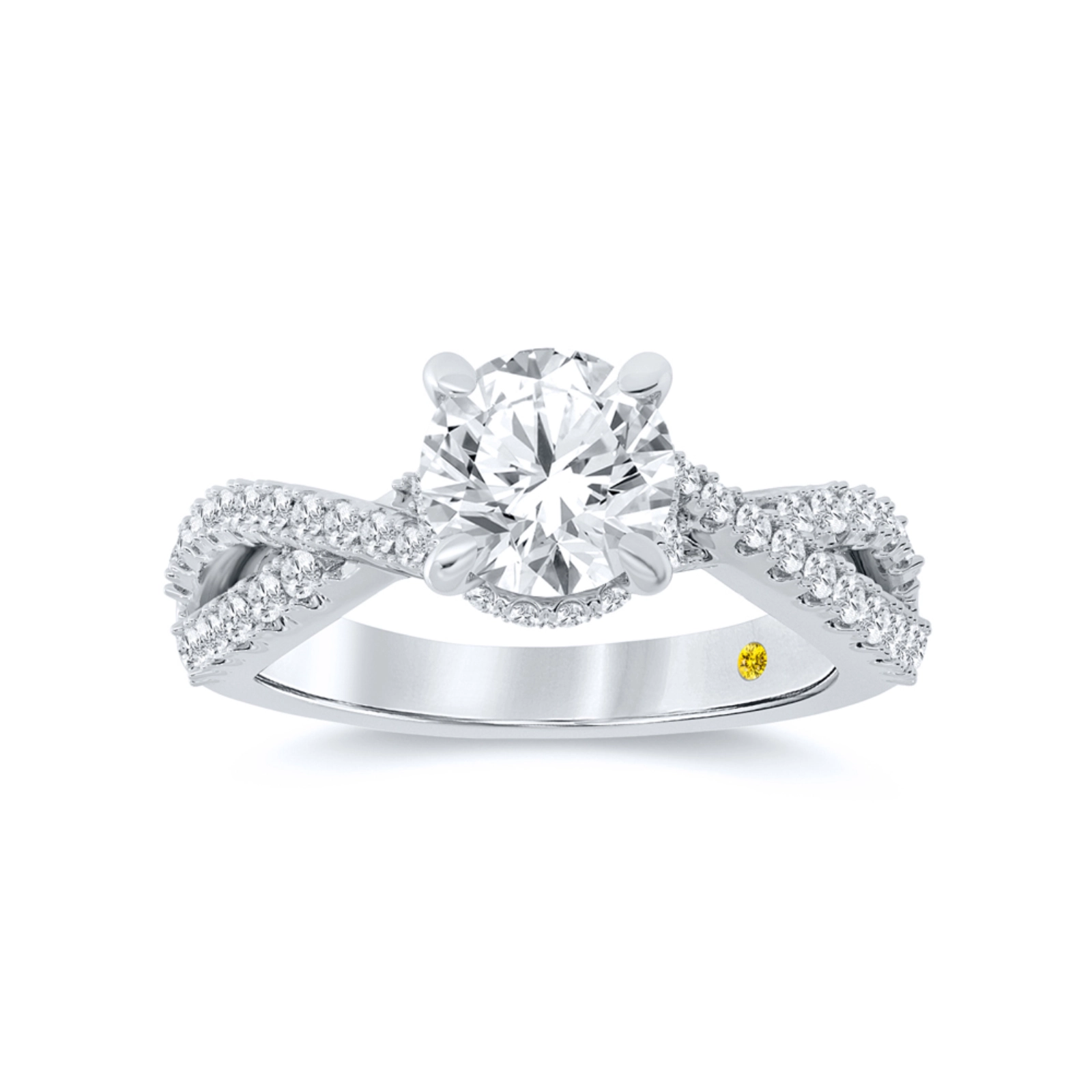 Lab Created Round Brilliant Cut Diamond Engagement Ring (1 1/2 - 2 1/2 ct. tw.) | Zora