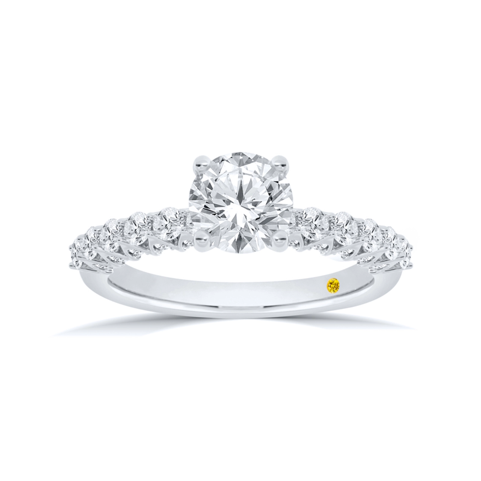 Lab Created Round Brilliant Cut Diamond Engagement Ring (1 1/4 - 3 ct. tw.) | Cori