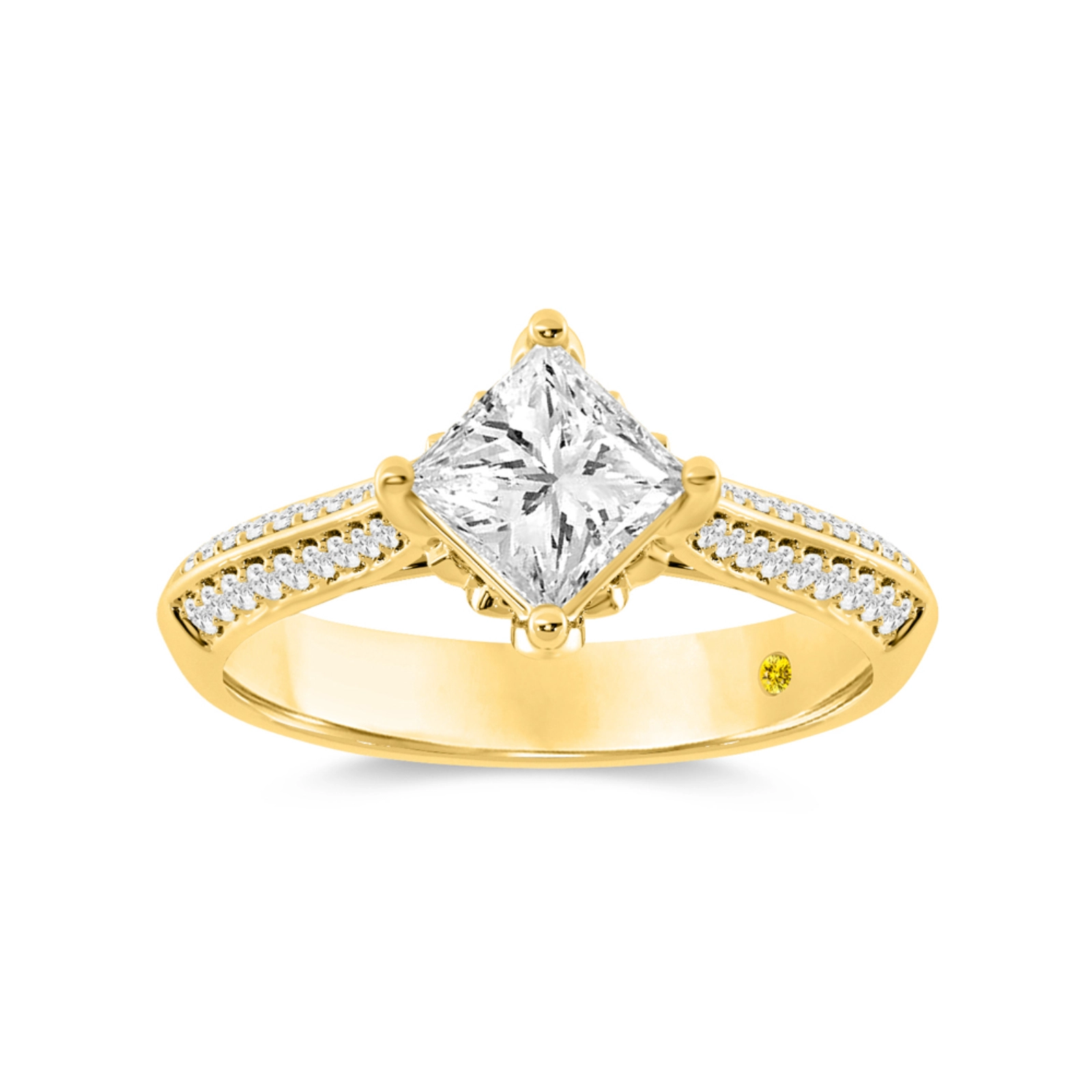 Lab Created Round Brilliant Cut Diamond Engagement Ring (1 1/4 ct. tw.) | Uzma